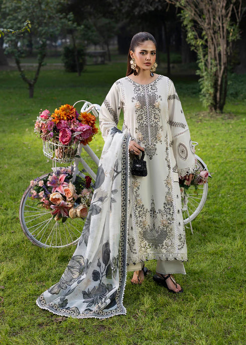 Zarqun Embroidered Lawn 3PC Suit 2614-B