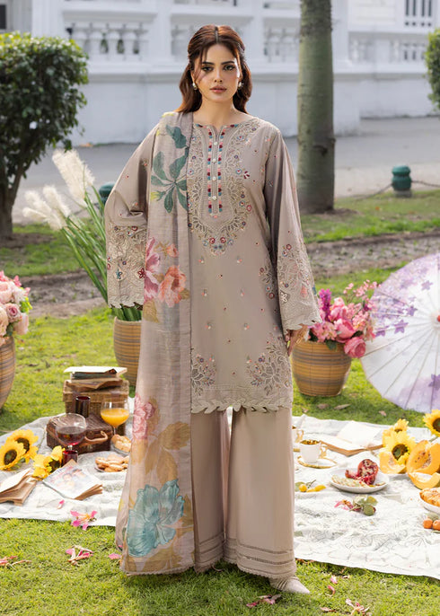 Zarqun Embroidered Lawn 3PC Suit 2616-A