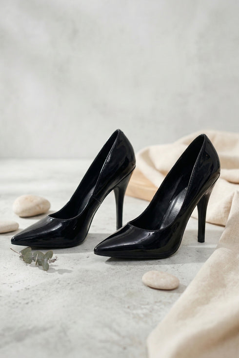 Black Patent Heel 12923