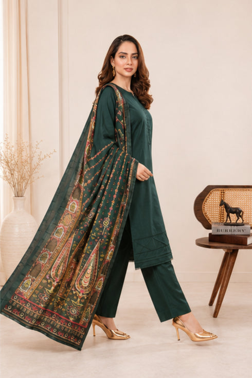 Dynia's By Bin Saeed Lawn Suit BS-116-Pakistani Lawn Suits