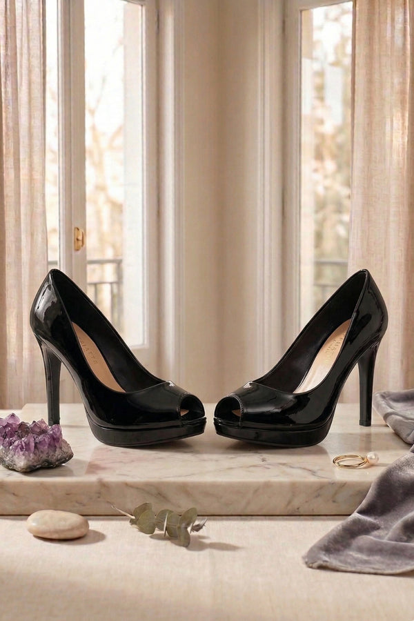 Black Patent Heel 12926