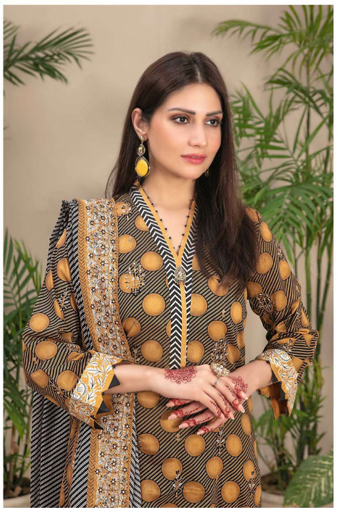 Tawakkal Embroidered Lawn 3 Piece Suit D-8874