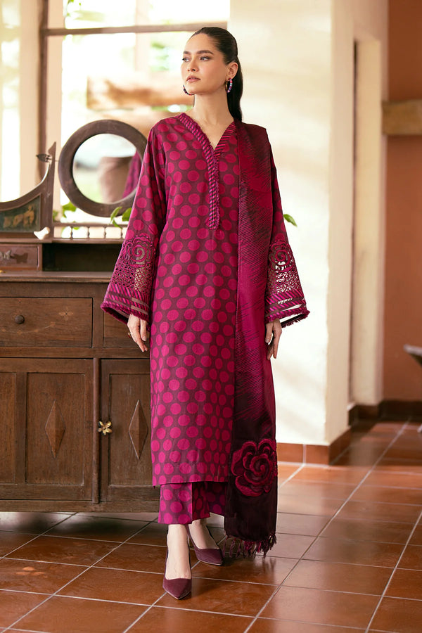 Baroque Embroidered viscose Suit UF-762
