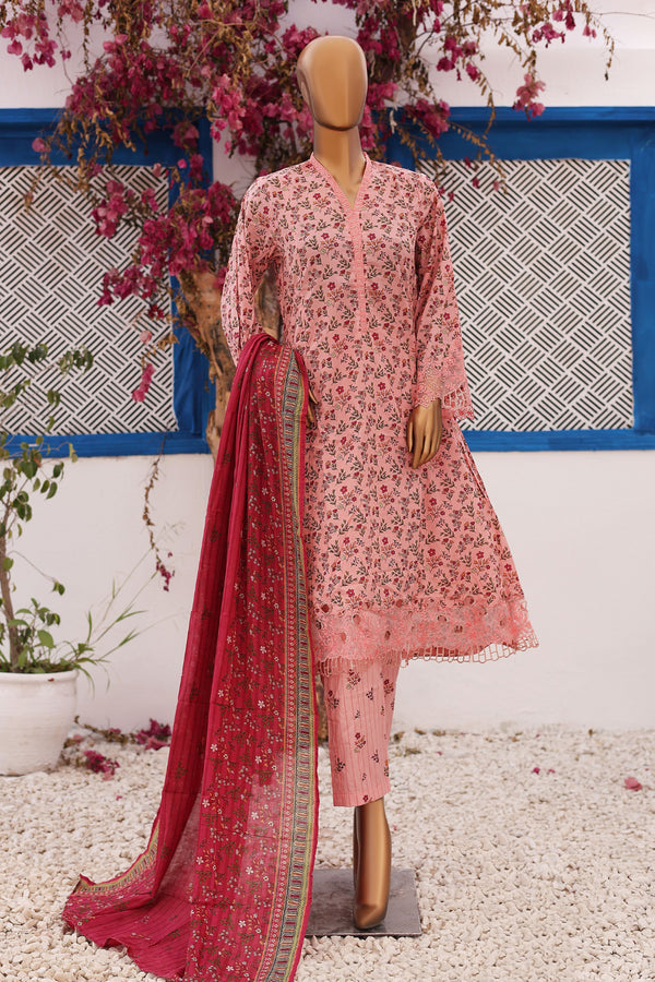 Bin Saeed Embroidered Printed Lawn 3 Piece BS-91