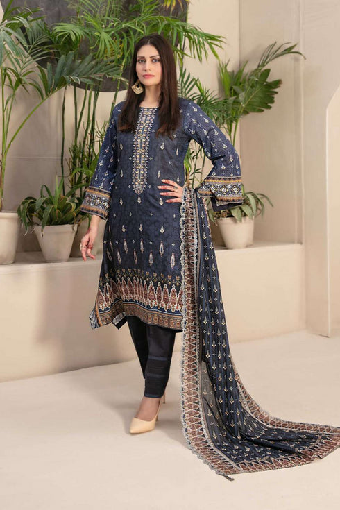 Tawakkal Embroidered Lawn 3 Piece Suit D-8872