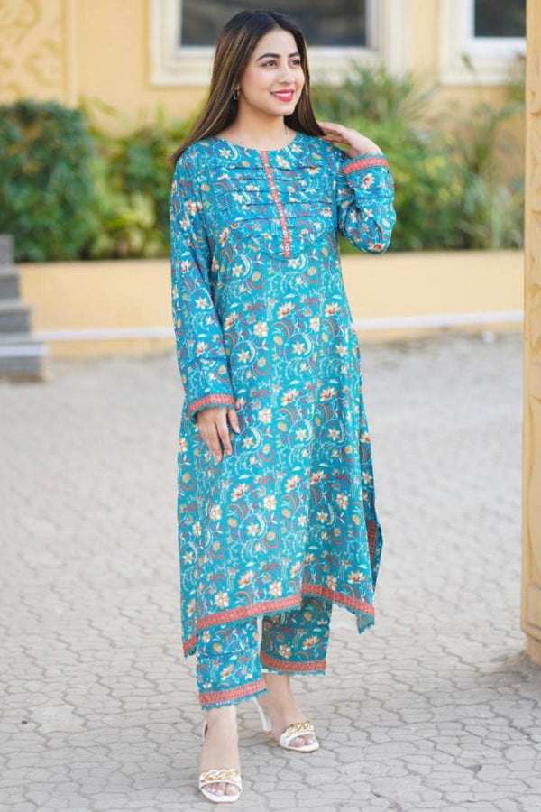 Bin Saeed Digital Printed Embroidered Linen 2 Piece BS-50