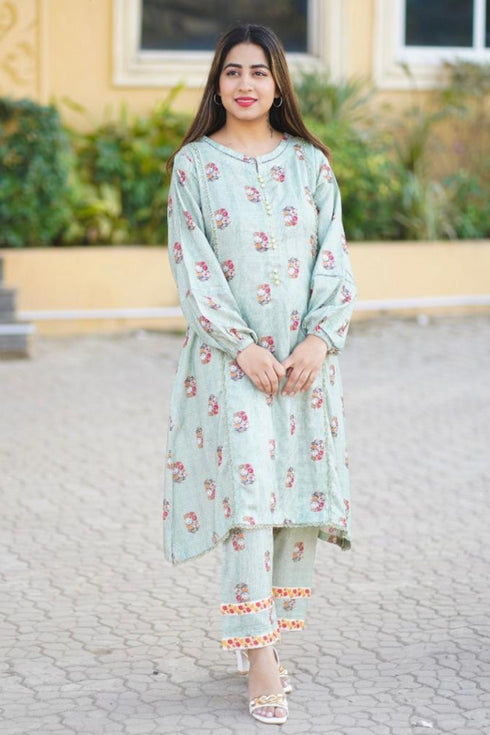 Bin Saeed Digital Printed Embroidered Linen 2 Piece BS-51