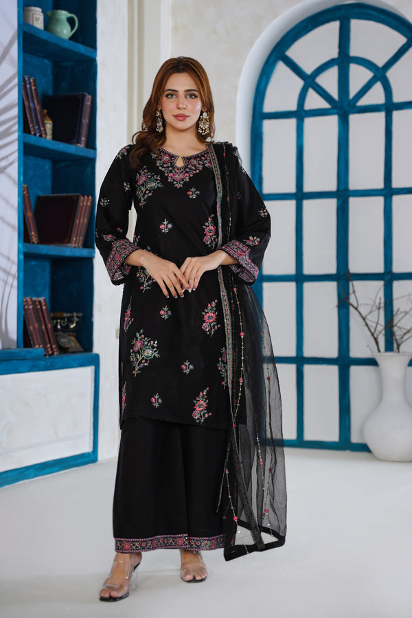 Attire Designer Embroidered Cotton Lawn 3PC Suit AD-19