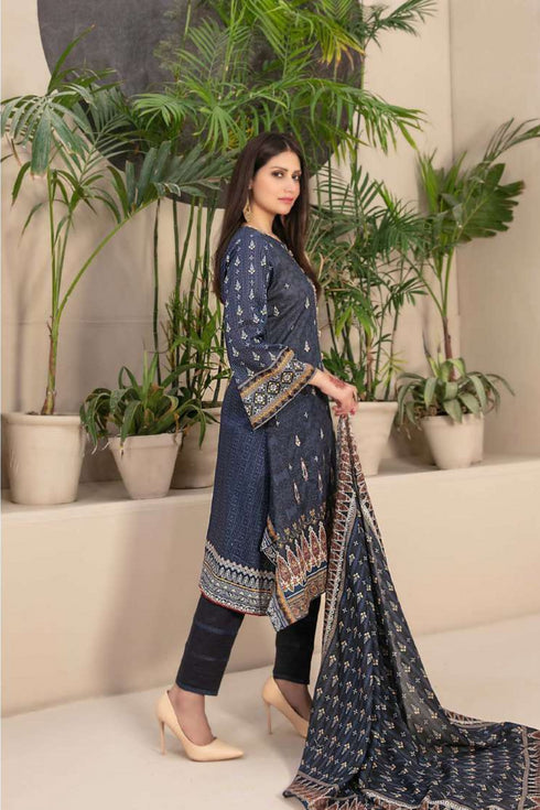 Tawakkal Embroidered Lawn 3 Piece Suit D-8872