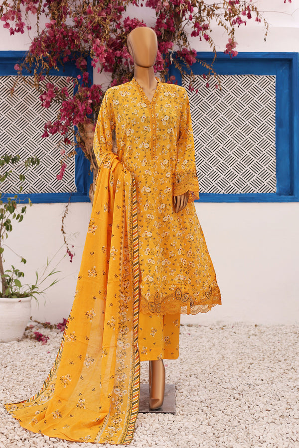 Bin Saeed Embroidered Printed Lawn 3 Piece BS-92