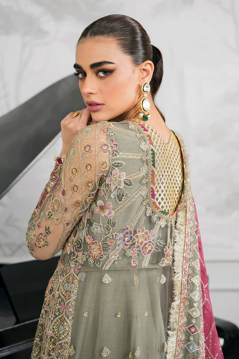 Baroque Embroidered Net 3 Piece Suit CH12-02