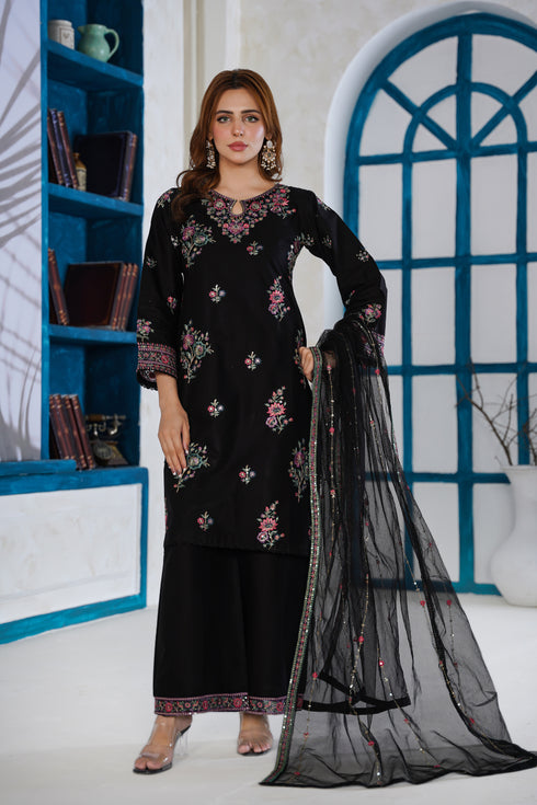 Attire Designer Embroidered Cotton Lawn 3PC Suit AD-19