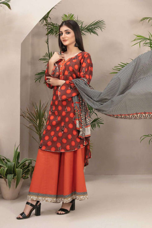 Tawakkal Embroidered Lawn 3 Piece Suit D-8871