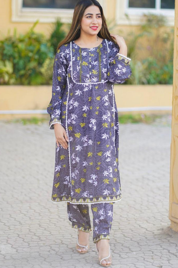 Bin Saeed Digital Printed Embroidered Linen 2 Piece BS-54