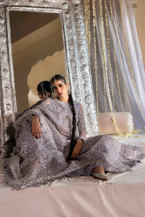 Akbar Aslam Embroidered Organza Suit Yashm