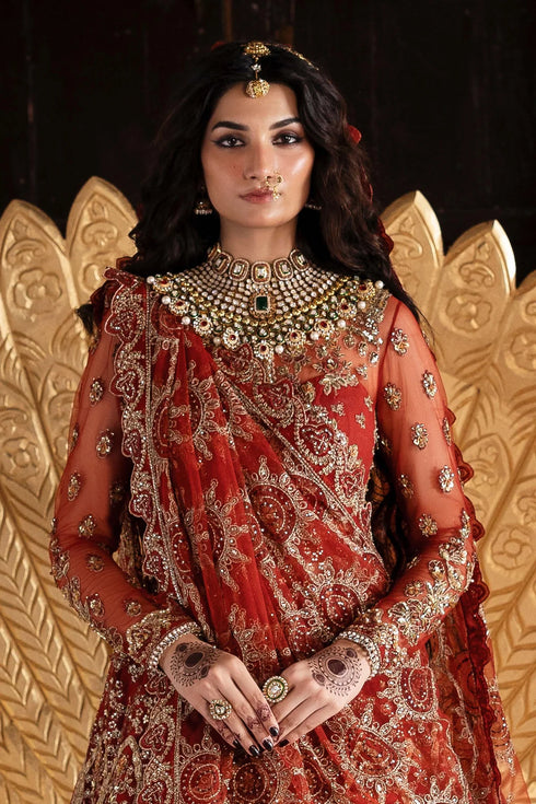 Akbar Aslam Embroidered Net Suit Marjaan