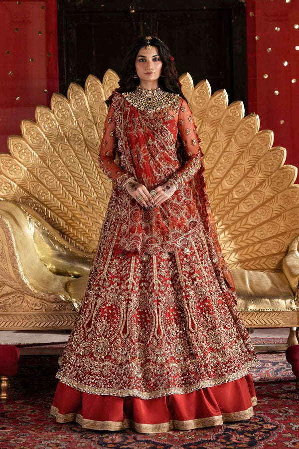 Akbar Aslam Embroidered Net Suit Marjaan