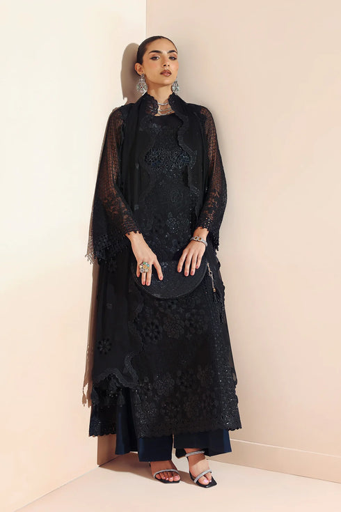 Alizeh Embroidered Chiffon Suit AF-BCH-2201-RIKA BLACK