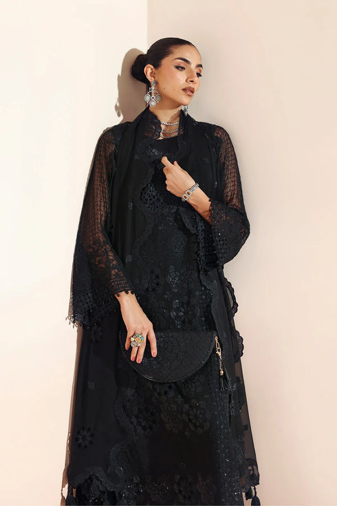 Alizeh Embroidered Chiffon Suit AF-BCH-2201-RIKA BLACK