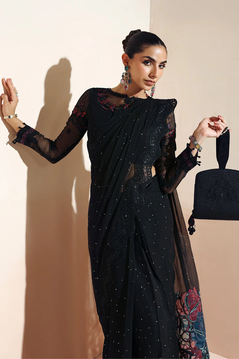 Alizeh Embroidered Chiffon Sari AF-BCH-2206-MEERAB