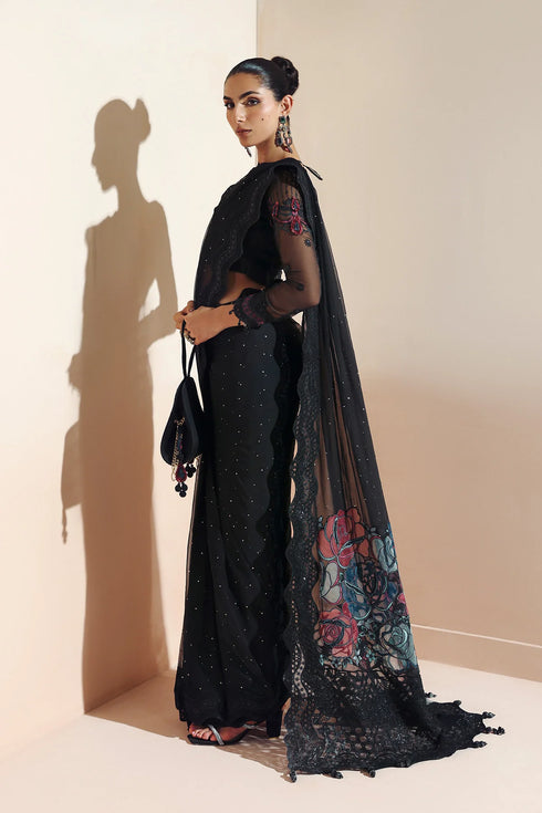 Alizeh Embroidered Chiffon Sari AF-BCH-2206-MEERAB