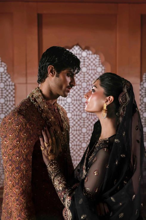 Akbar Aslam Embroidered Organza Suit Mehtab