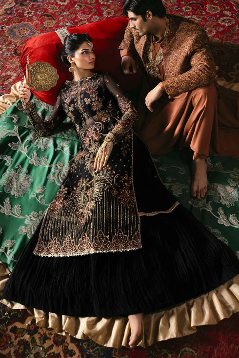 Akbar Aslam Embroidered Organza Suit Mehtab