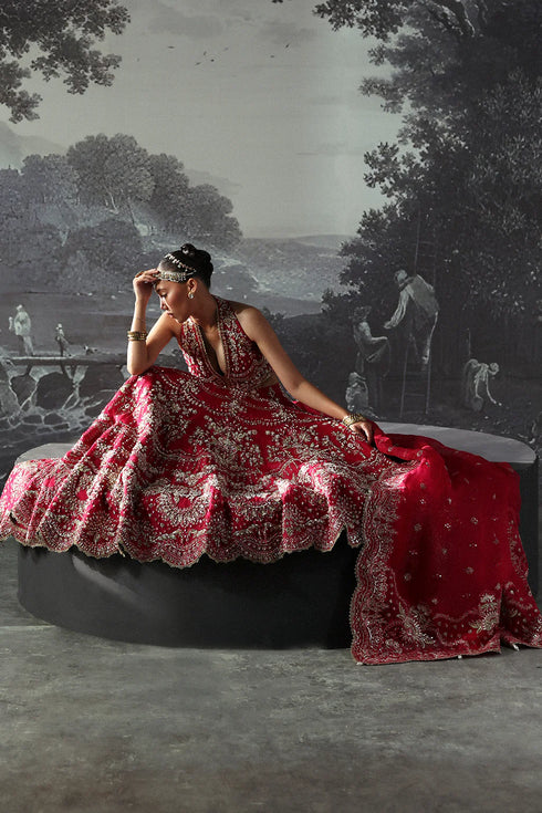 Afrozeh Embroidered Organza Suit Claude