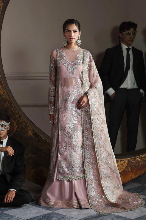 Akbar Aslam Embroidered Organza Suit Shahmeena