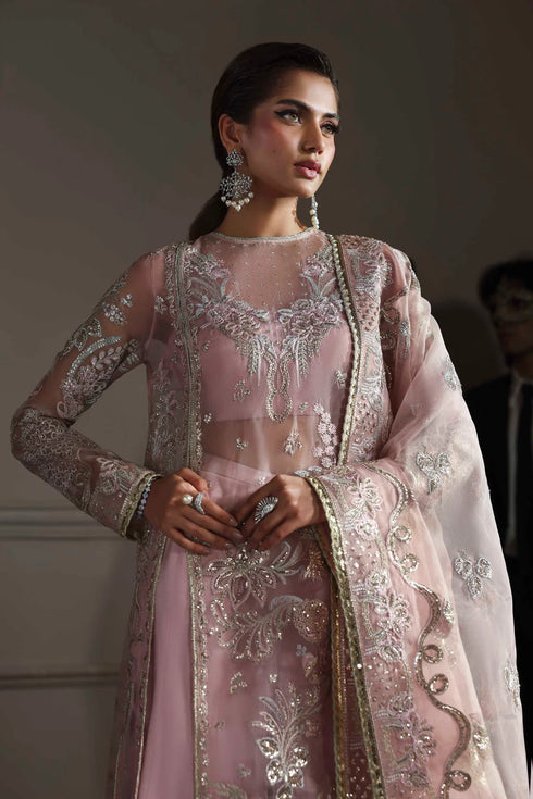 Akbar Aslam Embroidered Organza Suit Shahmeena