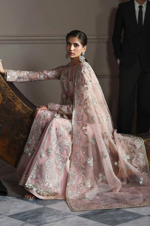 Akbar Aslam Embroidered Organza Suit Shahmeena