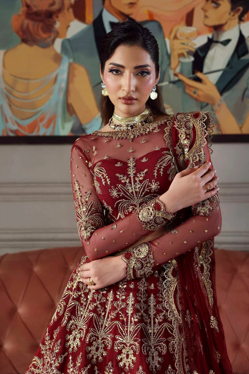 Akbar Aslam Embroidered Net Suit Shahbano