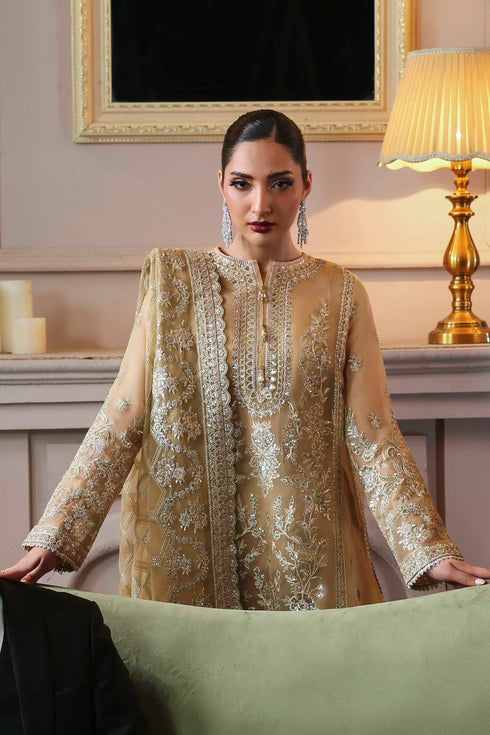 Akbar Aslam Embroidered Organza Suit Tajmeen