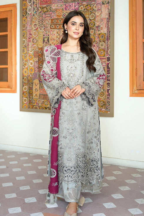 Imrozia Embroidered Organza Suit I-228
