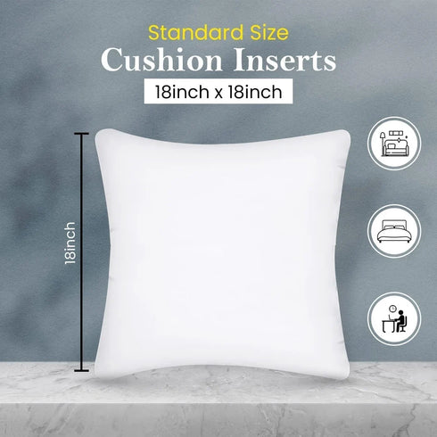 Cushion inserts, 45cm x 45cm, Extra Fluffy & Super Soft Cushion Pads - White