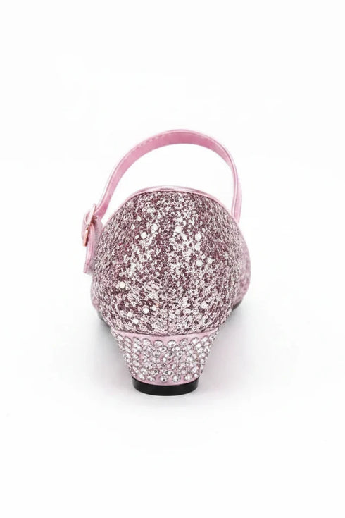 Kids Pink Glitter Shoes BS-41