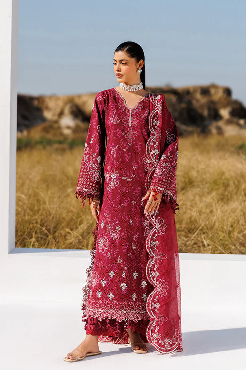 Emaan Adeel Embroidered Lawn Suit RADIANT ROSE