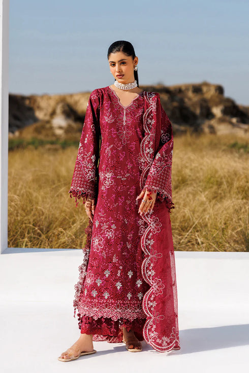Emaan Adeel Embroidered Lawn Suit RADIANT ROSE