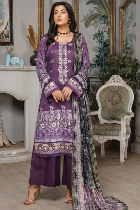 Munira Embroidered Lawn 3 Piece Suit MSL106