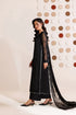 Farasha Embroidered Chiffon Suit Charcoal Whisper