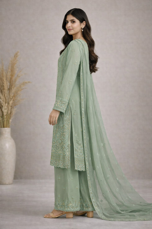 Baba Posh Embroidered Chiffon 3PC Suit BP-16