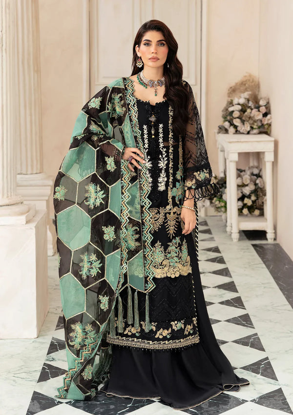 Elaf Embroided Organza 3 Piece suit ECH-08 ZARTAAJ