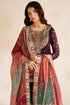 Farasha Embroidered Chiffon Suit Rosette Glow