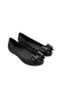 Women's Slip-On Jelly Ballet Flats with Elegant Bow Detail
