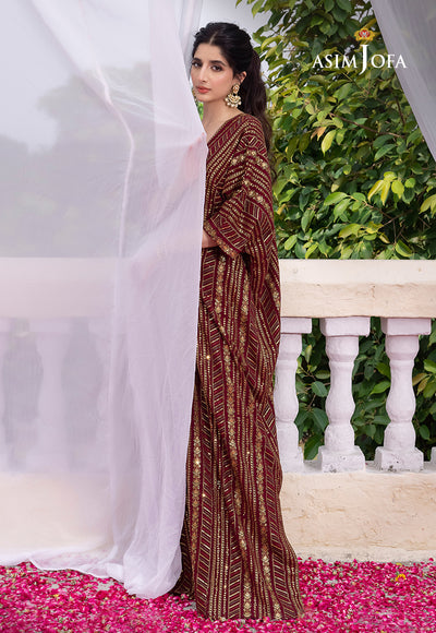 Embroidered Chiffon 3 Piece suit AJAB-11