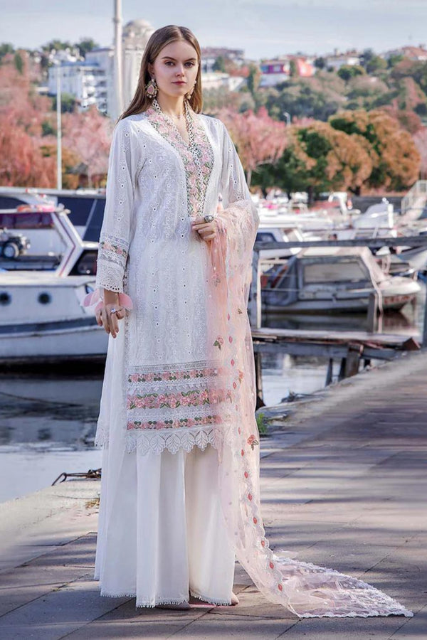 Adan Libas Embroidered Lawn 3 Piece suit Blossom 5734