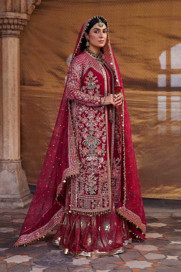 Hussain Rehar Embroidered Organza 3 Piece Suit Gulal