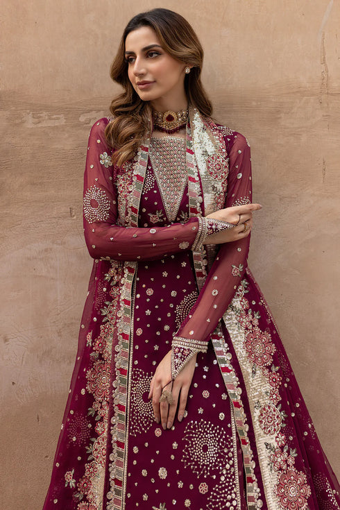 Farasha Chiffon 3 Piece Suit Scarlet Charm