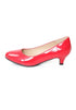 Women Unisex Low Kitten Red Paintent Heel G20 Plus
