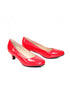 Women Unisex Low Kitten Red Paintent Heel G20 Plus